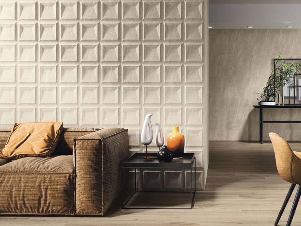 Cerámico Akan Solid Caramel de Deco Home, para Muro en Interior y Exterior, medida 25x25 cm y con 7 piezas por caja.